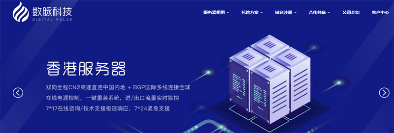 #投稿#数脉科技 12 月优惠：香港双程 CN2+BGP 线路独立服务器 360 元起