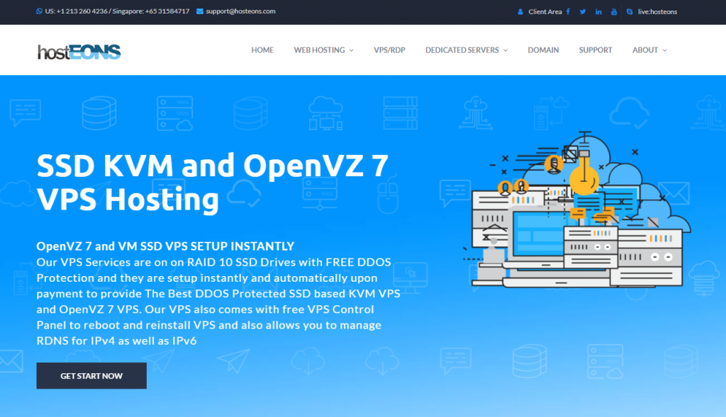 Hosteons 八折/洛杉矶不限流量 KVM 年付 21.6 美元/支持支付宝微信