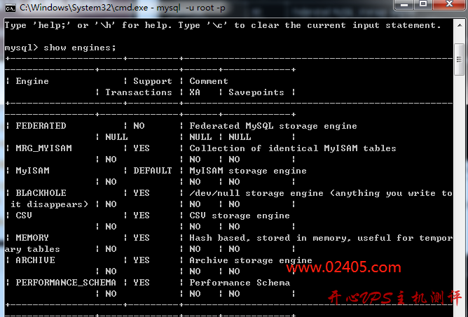 MySQL 导入数据库提示[Err] 1286 - Unknown storage engine 'InnoDB'错误的解决办法