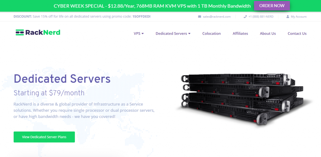 racknerd：$23.5/年，KVM 虚拟 VPS，2.5G 内存/3 核/35g 硬盘/6T 流量，适合建站或其他跑流量业务