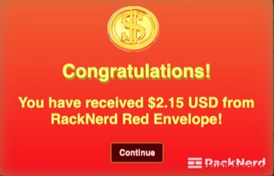 racknerd：“老板生日促销+送红包”，.88/年，KVM/1.5G 内存/20g 硬盘/3T 流量