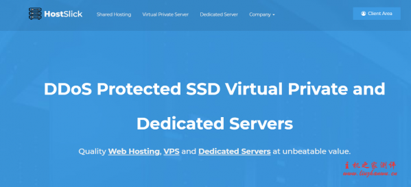 HostSlick：€35/月/E5-2643-V1/8GB 内存/480GB SSD 硬盘/30TB 流量/1Gbps 端口/DDOS/KVM/荷兰