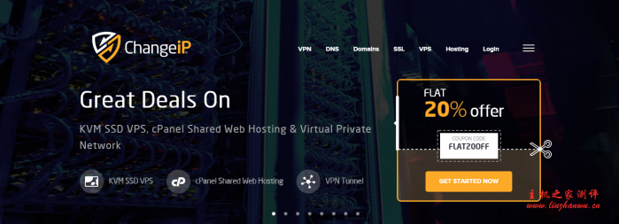 ChangeIP：洛杉矶鲨鱼 KVM VPS，100Mbps 不限流量，免费 20Gbps DDOS，8 折优惠，256MB 内存，年付 19 美金