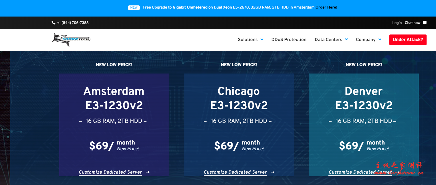 Sharktech：$89/月/E3-1270v2/16GB 内存/2TB 硬盘/不限流量/1Gbps 带宽/DDOS/洛杉矶/芝加哥