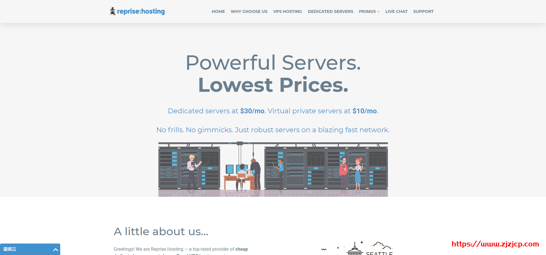Reprise Hosting：$27.96/月/2*L5640/16GB 内存/1TB 硬盘/10TB 流量/1Gbps 带宽/西雅图