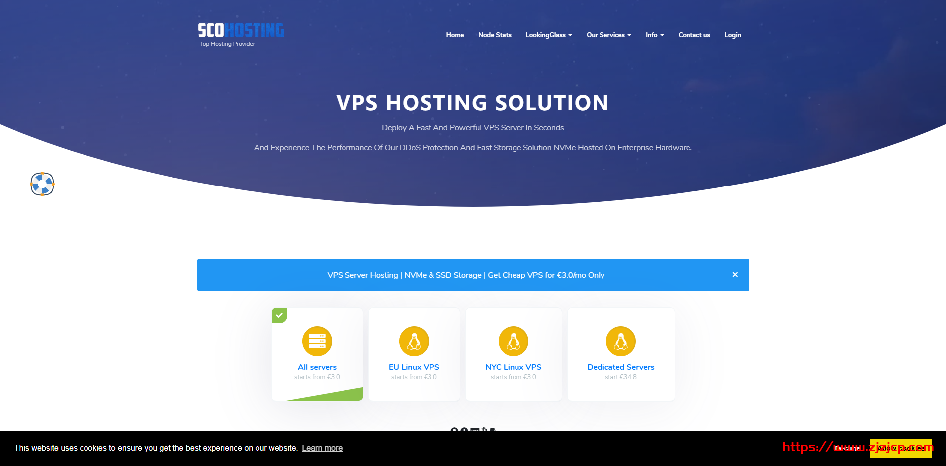【黑五】Scohostings：€2/月/512MB 内存/7GB SSD 空间/500GB 流量/1Gbps 端口/DDOS/KVM/纽约/法国