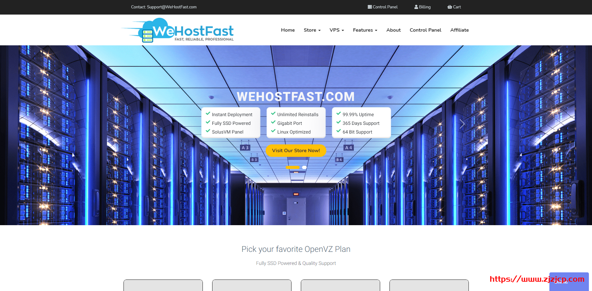 #黑五#WeHostFast：VPS 全场 25 折优惠，1 核/1G/10G SSD/1T/1Gbps/OVZ/年付$6