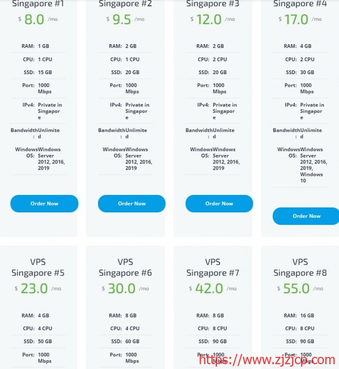 Cheap VPS USA：/月/1GB 内存/15GB SSD 空间/不限流量/1Gbps 端口/Hyper-V/新加坡