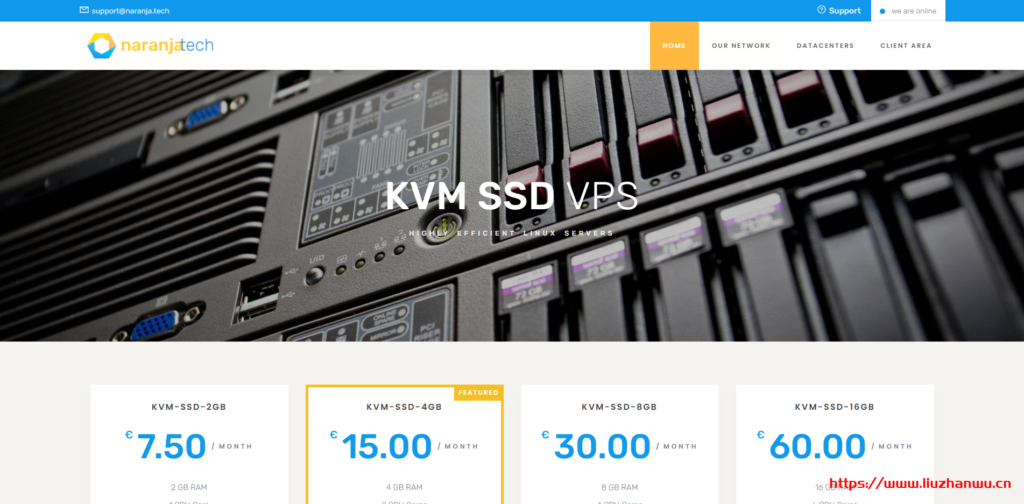 Naranjatech：€20/年/1 核@AMD EPYC 7542/2GB 内存/30GB NVMe 空间/5TB 流量/1Gbps 端口/KVM/荷兰