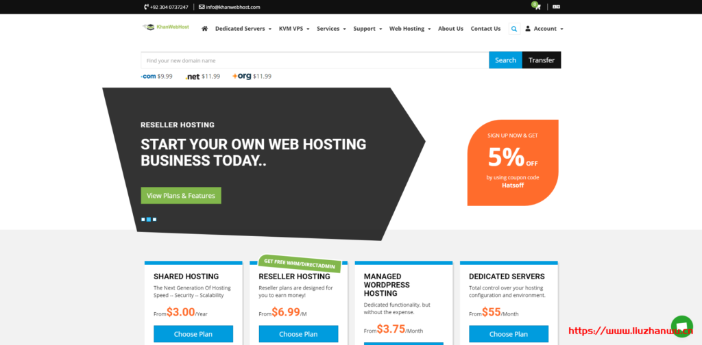 KhanWebHost：$4.5/月/2 核@AMD Ryzen/2GB 内存/50GB SSD 空间/10TB 流量/1Gbps 端口/DDOS/KVM/德国/英国