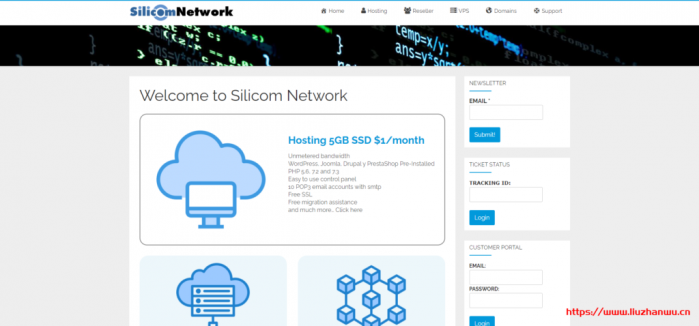 silicomnetwork：美国虚拟主机，SSD 硬盘，不限空间、不限流量，年付 12 美金