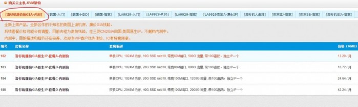 HostYun：13.2 元/月/1GB 内存/10GB SSD 空间/500GB 流量/60Mbps 端口/KVM/洛杉矶 CN2 GIA；美国原生 IP