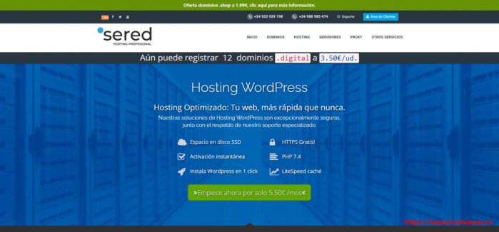 sered：西班牙站群 VPS，70 个 IP，€12.95/月，还有西班牙站群 VPS（多达 200IP）