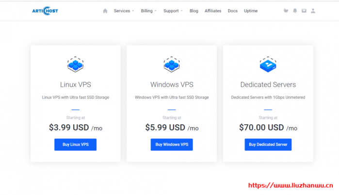 artichost：芝加哥 VPS，不限流量，$3.99/月，2G 内存/1 核/60gSSD