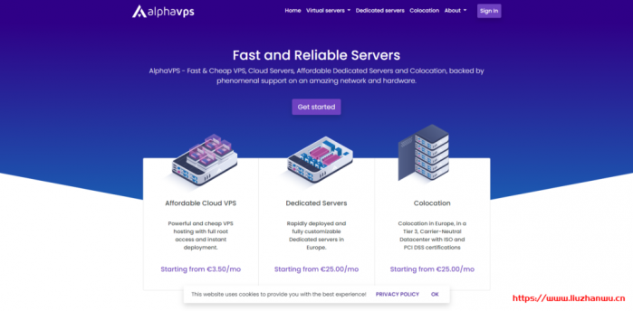 #高性能#AlphaVPS：1 核 AMD/2G/10G NVMe/1T/1Gbps/KVM/德国/月付€3.99