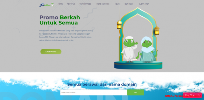 Jetdino：印度尼西亚 VPS，100Mbps 带宽不限流量，1 核 1G 内存 25GB SSD 硬盘 100M 带宽$5.6/月