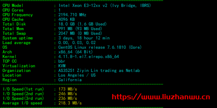 六六云：洛杉矶三网双程 CN2 GIA 简单测评