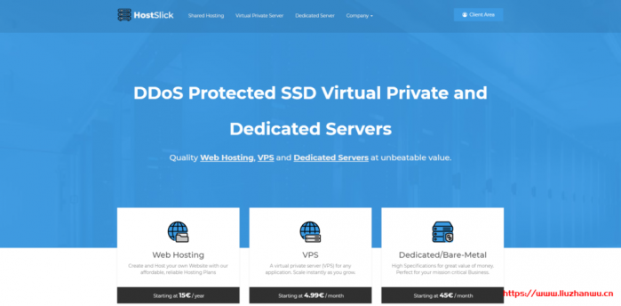 HostSlick 荷兰独立服务器：自带 100Gbps DDoS 防御，免费 DirectAdmin 授权，49 欧元/月/E5-2640/16GB/2x480SSD/25TB 流量/1Gbps 端口