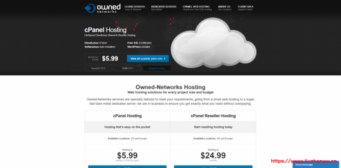 Owned-Networks：1 核/1G/30G SSD/1T/1Gbps/KVM/洛杉矶 PY 机房/月付
