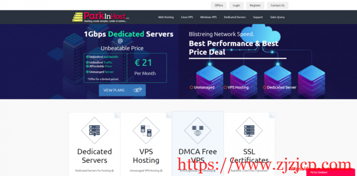 ParkinHost：俄罗斯离岸主机，抗投诉 VPS，200Mbps 带宽/莫斯科 CN2 线路/不限流量/无视 DMCA/55 折促销 26.4 欧元 /年起