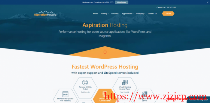 AspirationHosting：十三周年庆，美国 VPS、虚拟主机、云服务器低至 3 折，月付$1.8 起