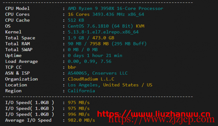 Ceraus：AMD+NVMe 高性能大硬盘 VPS，200Mbps 不限流量，附测评数据
