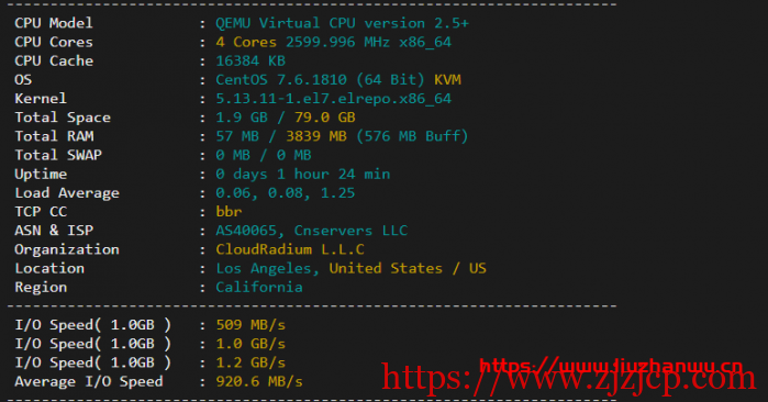 cloudpowerall：洛杉矶回程 100M AS9929 线路，月付 4..99 刀，简单测评