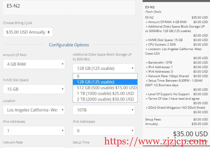 LetBox：/年/2 核/4GB 内存/15GB NVMe+128GB 空间/10TB 流量/1Gbps 端口/KVM/洛杉矶