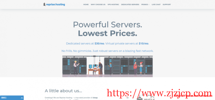 RepriseHosting：L5640/16G/1T HDD/20T 流量/1Gbps/2IP/西雅图/月付$27.97