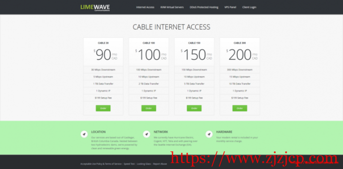 Limewave：$1/月/1 核/512MB 内存/10GB SSD 空间/500GB 流量/1Gbps 端口/KVM/加拿大 vps