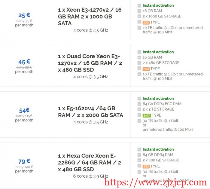 RoboVPS：€25/月/E3-1270v2/16GB 内存/2TB 硬盘/10TB 流量/1Gbps 带宽/荷兰