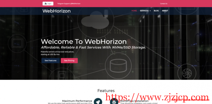 WebHorizon：$10.56/年-256MB/5G SSD/200GB/日本 VPS