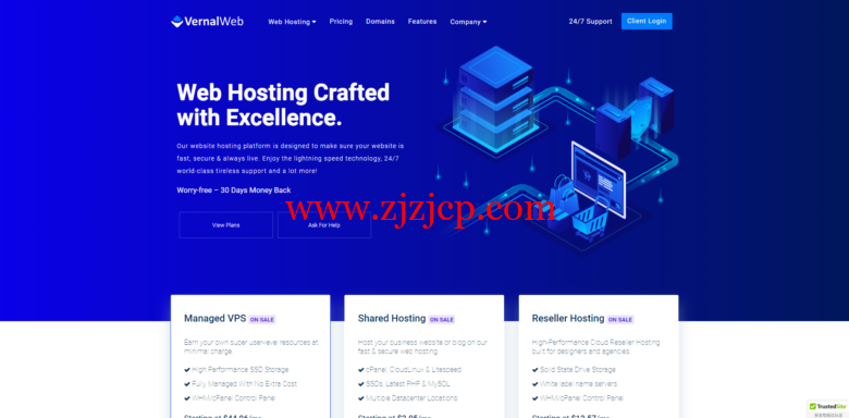 VernalWeb：美国达拉斯全托管服务器，免费 cPanel/WHM 面板，E-2186G/16 GB/500 GB NVMe/8 个 IP，$119.96/月起