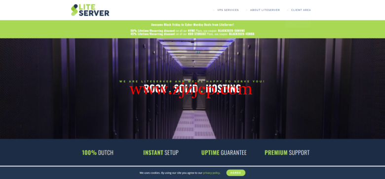 liteserver：荷兰大硬盘 VPS，1 核/1G 内存/512G HDD/1G 带宽/10T 月流量/€5/月