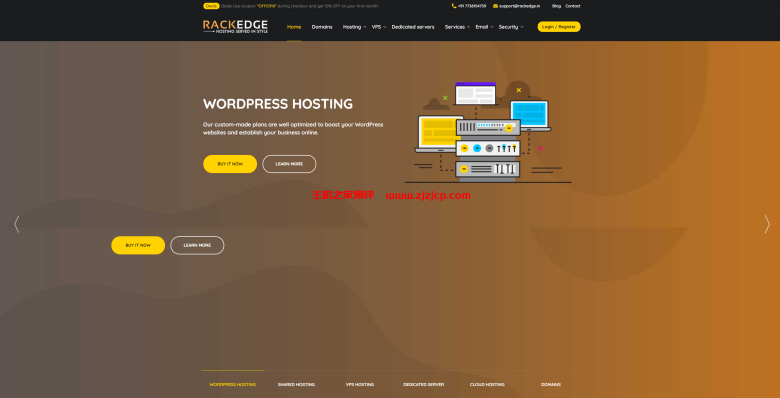 Rackedge：英国 vps，1 核 2GB 内存/30GB 空间/不限流量/100Mbps 端口，$2/月起，年付 8 折