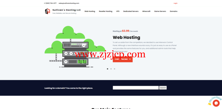 SullivansHosting：美国堪萨斯 VPS，1 核 1G/15GB 硬盘/250GB 流量/1Gbps/4.99 美元/月，全托管机型