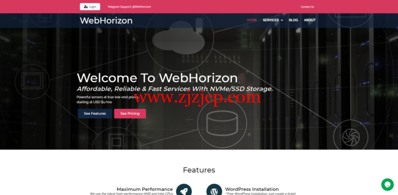 WebHorizon：日本 vps/新加坡 vps，2 核/4GB 内存/80GB NVMe 硬盘/2TB 流量/1Gbps 端口，$5/月起