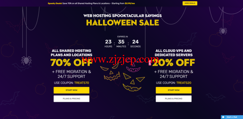 FastComet：万圣节大甩卖 2021，主机促销优惠，共享主机享 70%折扣，vps/专用服务器 30%折扣