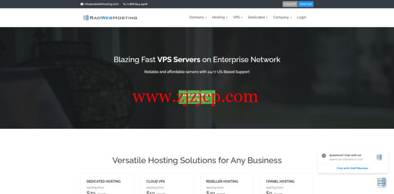 radwebhosting：美国 VPS 五折，1 核 512M/15GB SSD/1TB 流量/100Mbps 带宽，$7 美元/月起