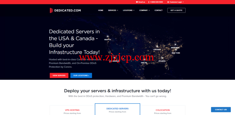 Dedicated：美国服务器，可选 7 大机房，e3-1270/8g 内存/1T 硬盘/100T 流量/1Gbps 带宽，$39/月起