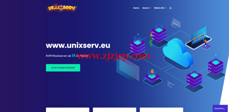 UnixServ：荷兰 vps/荷兰独立服务器，AMD Ryzen 9@1 核/1GB 内存/10GB NVMe 空间/不限流量/2Gbps 端口，€2/月，AMD Ryzen 独立服务器月付€95.00 起