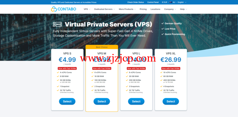 #黑五#Contabo：美国机房 vps/vds/独立服务器，免机房附加费、免设置费，额外添加 NVMe 享 5 折