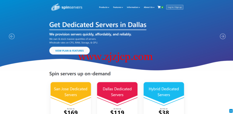 #黑五#spinservers：2*E5-2683 v4/512G/2x 3.84T/圣何塞/首月 9，E5-2660 v3 达拉斯立减 0