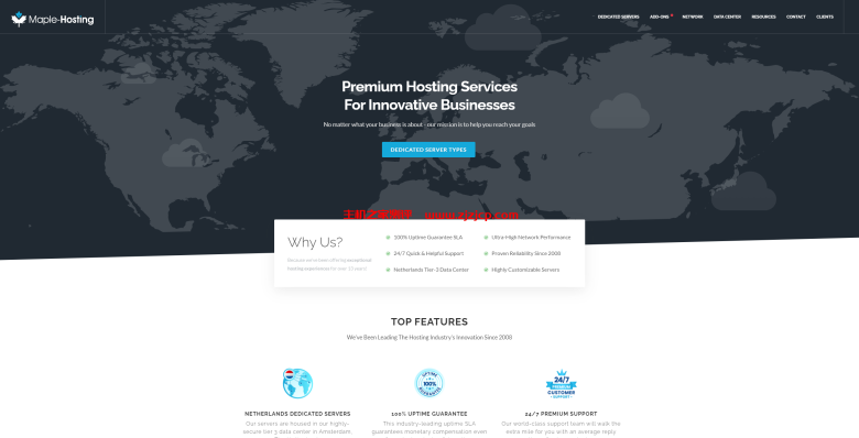 #黑五#maple-hosting：特价双 E5-2650 服务器月付 229 美元，所有服务器内存翻倍，带宽升级 1Gbps，无视 DMCA