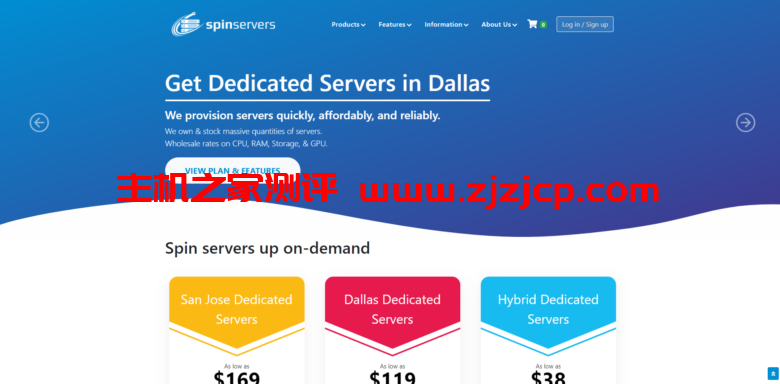 #圣诞促销#Spinservers：达拉斯独服立减，圣何塞独服最高立减 0，终身优惠