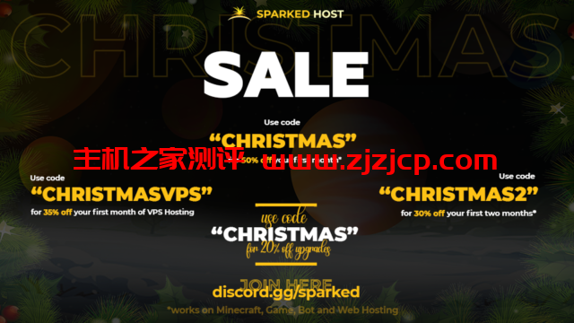 #圣诞促销#sparkedhost：首月 5 折，AMD Ryzen 高性能 VPS 首月$5.2 起，英特尔 cpu 首月$3.64 起