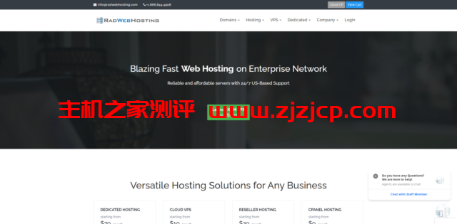 radwebhosting：一月促销，cPanel 面板主机 5 折优惠，AZ 凤凰城专用服务器 6 折，KVM vps5 折，1 核 512M/15GB SSD/1TB 流量/100Mbps 带宽，$3.5 美元/月起
