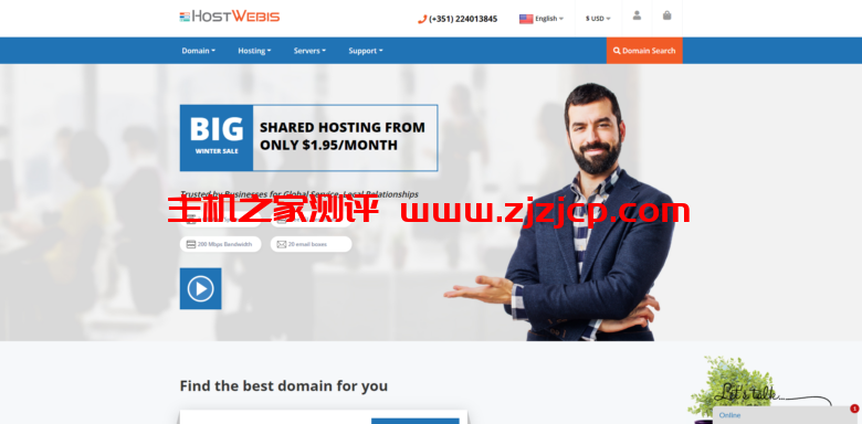 HostWebis：葡萄牙 vps，1 核/512MB 内存/10GB SSD 硬盘/500GB 流量/1Gbps 端口，€3.5/月