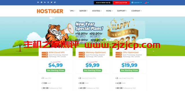 hostiger：美国便宜 VPS，1 核/1G 内存/20G SSD/100M@1T 流量，$19.9/年，可选土耳其/美国/荷兰