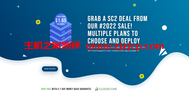 CloudCone：新上便宜云服务器 SC2，1 核/0.5G 内存/10G 硬盘/2TB 流量，月付$1.65，美国大带宽 VPS 年付$9.99，